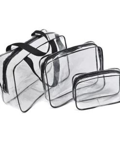 Alternative view of 3-in-1 Clear PVC Makeup Pouch Set
